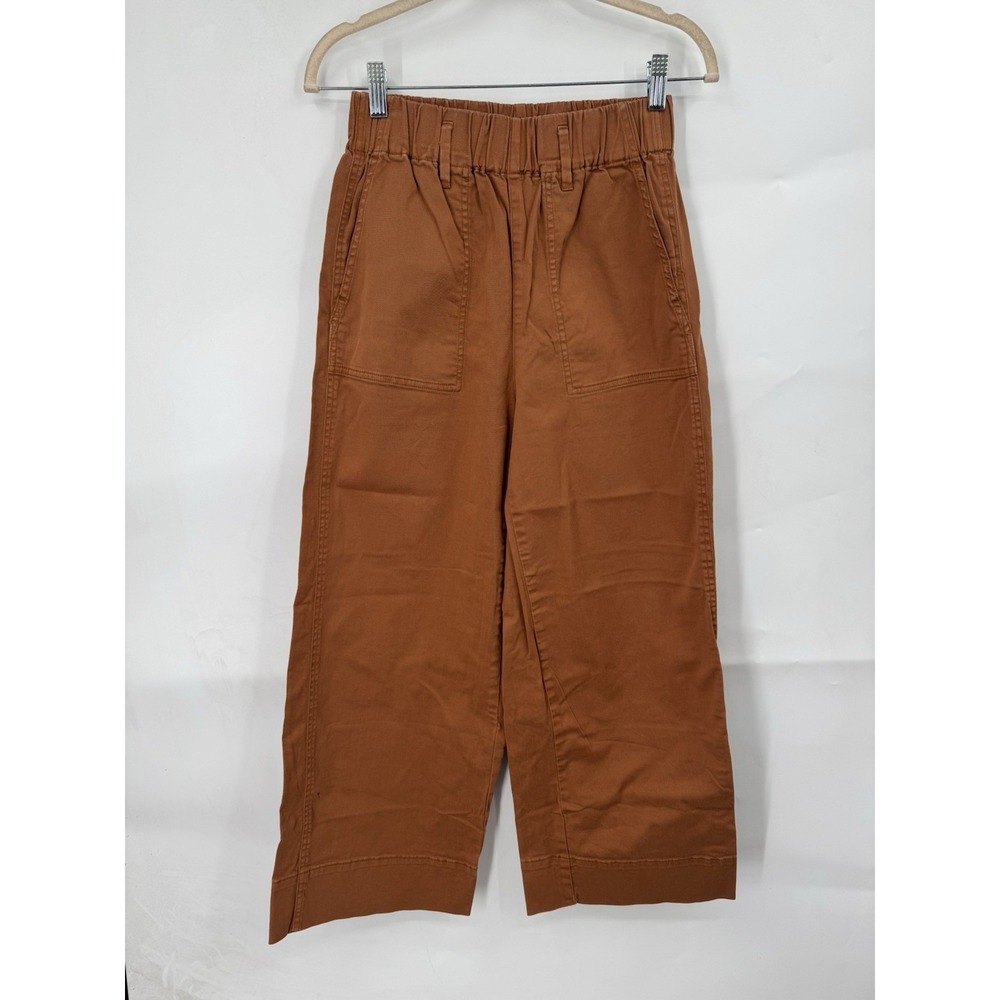 J. Crew Pull On Wide Leg Pants Women XS Brown Western Granolagirl Indie Bohemian
